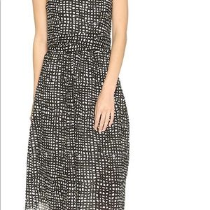 collective Women's Printed Seersucker Strapless Midi Dress